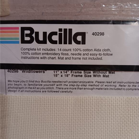 Bucilla Wildflowers Counted Cross Stitch Kit - Picture 4 of 6
